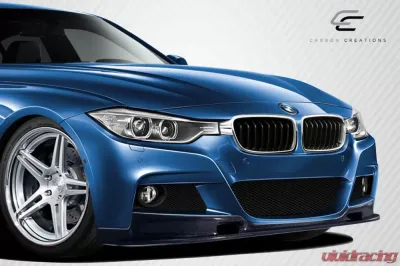 2012-2018 BMW 3 Series F30 M Sport Carbon Creations Eros Version 1 Front Lip Under Air Dam Spoiler - 1 Piece - 109439