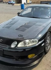 1992-2000 Lexus SC Series SC300 SC400 Carbon Creations TS-1 Hood - 1 Piece                                     - 109493 - Image 3