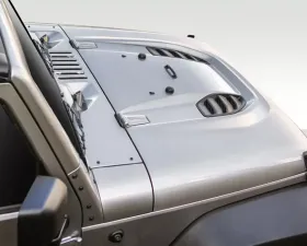 2007-2018 Jeep Wrangler Duraflex Power Dome Hood - 1 Piece