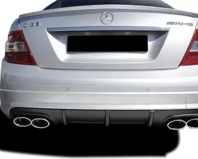 2008-2014 Mercedes C Class W204 Vaero C63 V1 Look Rear Bumper Cover ( with PDC ) - 1 Piece (S)