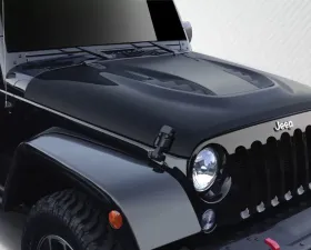 2007-2018 Jeep Wrangler Carbon Creations Power Dome Hood - 1 Piece