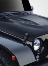 2007-2018 Jeep Wrangler Carbon Creations Power Dome Hood - 1 Piece                                     - 109921 - Image 2