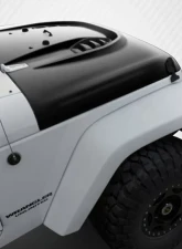 2007-2018 Jeep Wrangler Carbon Creations Power Dome Hood - 1 Piece                                     - 109921 - Image 2