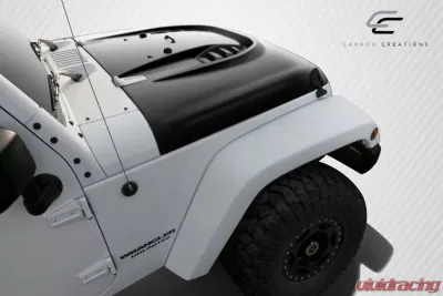2007-2018 Jeep Wrangler Carbon Creations Power Dome Hood - 1 Piece - 109921