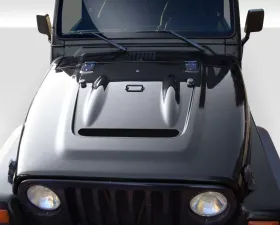 1997-2006 Jeep Wrangler Duraflex Heat Reduction Hood (fits all models without highline fenders) - 1 Piece