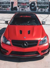 2012-2014 Mercedes C Class W204 Duraflex Black Series Look Hood - 1 Piece                                     - 112200 - Image 2