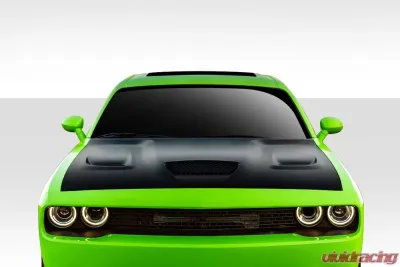 2008-2023 Dodge Challenger Duraflex Hellcat Look Hood - 1 Piece - 112342