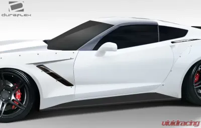 2014-2019 Chevrolet Corvette C7 Duraflex Gran Veloce Wide Body Side Skirts- 2 Piece - 112430