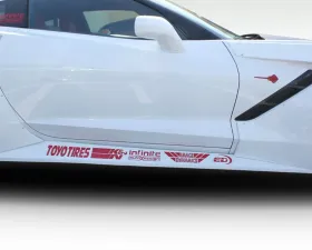 2014-2019 Chevrolet Corvette C7 Duraflex Gran Veloce Wide Body Side Skirts- 2 Piece