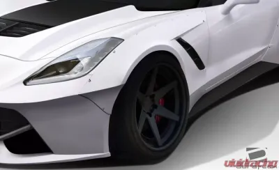 2014-2019 Chevrolet Corvette C7 Duraflex Gran Veloce Wide Body Front Fender Flares- 2 Piece - 112431