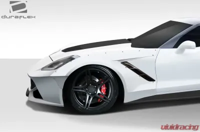2014-2019 Chevrolet Corvette C7 Duraflex Gran Veloce Wide Body Front Fender Flares- 2 Piece - 112431