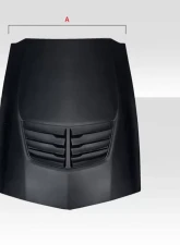 Universal Duraflex Z06 Look Hood Cowl Scoop Vent - 1 Piece                                     - 112447 - Image 3