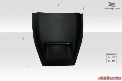 Universal Duraflex SRT Look Hood Cowl Scoop Vent - 1 Piece - 112449