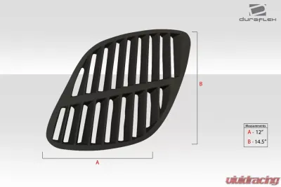 Universal Duraflex GTR Hood Vents Scoops Ducts - 2 Piece - 112452