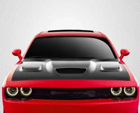 2008-2023 Dodge Challenger Carbon Creations Dritech Hellcat Look Hood - 1 Piece