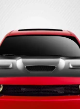 2008-2023 Dodge Challenger Carbon Creations Dritech Hellcat Look Hood - 1 Piece                                     - 112475 - Image 11