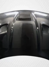 2008-2023 Dodge Challenger Carbon Creations Dritech Hellcat Look Hood - 1 Piece                                     - 112475 - Image 3