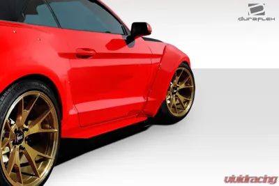 2015-2017 Ford Mustang Duraflex Grid Wide Body Front Fender Flares - 4 Piece - 112566