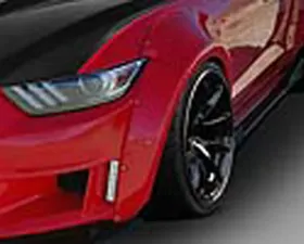 2015-2017 Ford Mustang Duraflex Grid Wide Body Front Fender Flares - 4 Piece
