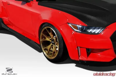 2015-2017 Ford Mustang Duraflex Grid Wide Body Front Fender Flares - 4 Piece - 112566