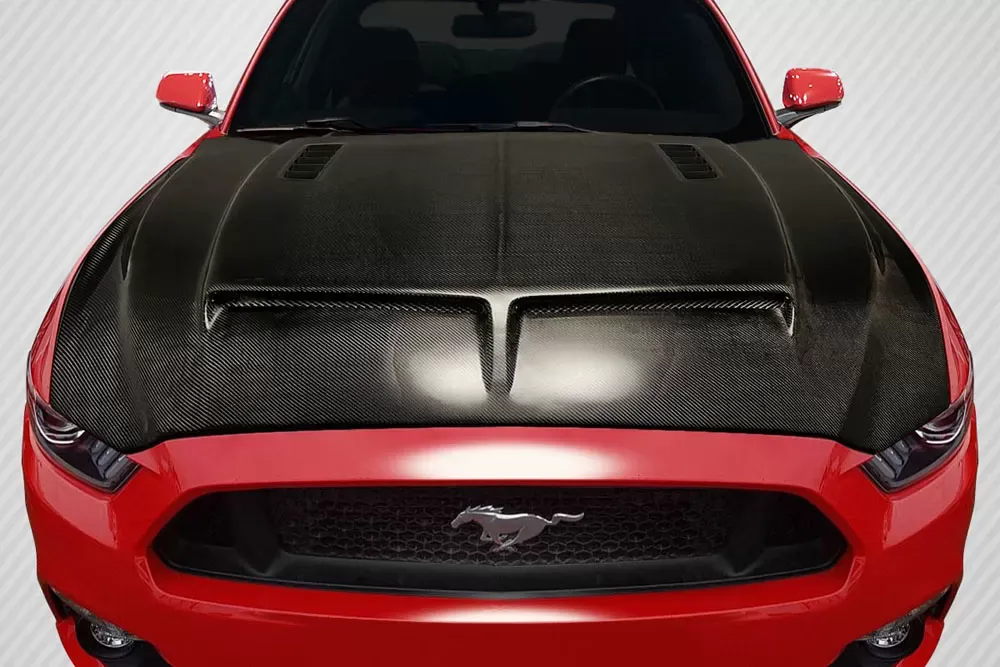 2015-2017 Ford Mustang Carbon Creations GT500 Hood - 1 Piece - 112581