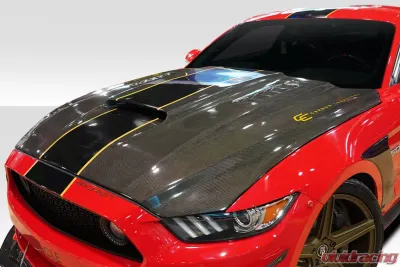 2015-2017 Ford Mustang Carbon Creations CVX Hood - 1 Piece - 112582