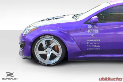 2010-2016 Hyundai Genesis Coupe 2dr Duraflex Circuit 75 MM Fender Flare Kit - 4 Piece - 112992