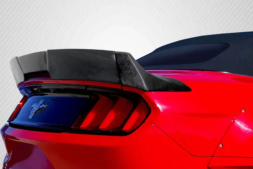 2015-2023 Ford Mustang Convertible Carbon Creations Grid Rear Wing Spoiler - 3 Piece - 112638