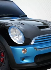 2002-2006 Mini Cooper / Cooper S R50 R53 2005-2008 Cooper convertible R52 Carbon Creations DriTech Racer Hood - 1 Piece                                     - 112897 - Image 2