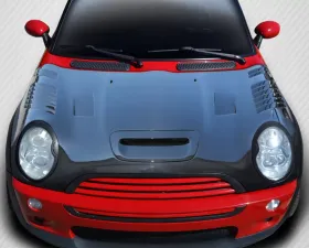 2002-2006 Mini Cooper / Cooper S R50 R53 2005-2008 Cooper convertible R52 Carbon Creations DriTech Racer Hood - 1 Piece