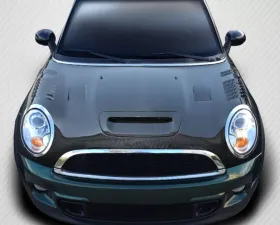 2007-2013 Mini Cooper Hatchback R56 Clubman R55 2009-2015 Cooper convertible R57 2012-2015 Cooper Coupe / Roadster R58 R59 Carbon Creations DriTech Racer Hood - 1 Piece