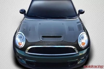 2007-2013 Mini Cooper Hatchback R56 Clubman R55 2009-2015 Cooper convertible R57 2012-2015 Cooper Coupe / Roadster R58 R59 Carbon Creations DriTech Racer Hood - 1 Piece - 112898