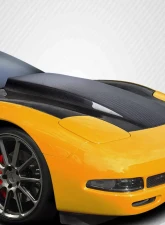 1997-2004 Chevrolet Corvette C5 Carbon Creations DriTech Cowl Hood - 1 Piece                                     - 112920 - Image 2