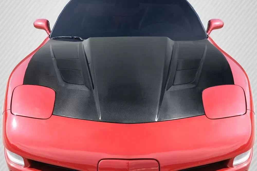1997-2004 Chevrolet Corvette C5 Carbon Creations DriTech H Design Hood - 1 Piece - 112922