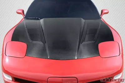 1997-2004 Chevrolet Corvette C5 Carbon Creations DriTech H Design Hood - 1 Piece - 112922