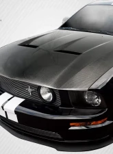 2005-2009 Ford Mustang Carbon Creations DriTech CVX Hood - 1 Piece                                     - 112934 - Image 2