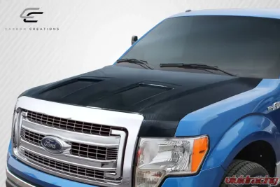 2009-2014 Ford F-150 Carbon Creations DriTech Ram Air Hood - 1 Piece - 112936