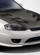 2003-2006 Hyundai Tiburon Carbon Creations DriTech AM-S Hood - 1 Piece                                     - 112949 - Image 2