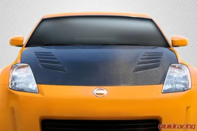 2003-2006 Nissan 350Z Z33 Carbon Creations DriTech TS-2 Hood - 1 Piece - 112957