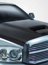 2002-2008 Dodge Ram 1500 / 2003-2009 Dodge Ram 2500 3500 Carbon Creations DriTech SRT Look Hood - 1 Piece                                     - 112984 - Image 2