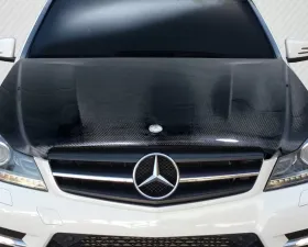 2012-2014 Mercedes C Class W204 Carbon Creations C63 Look Hood - 1 Piece