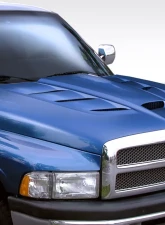 1994-2001 Dodge Ram Duraflex Viper Look Hood - 1 Piece                                     - 113009 - Image 2