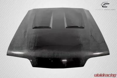 1987-1993 Ford Mustang Carbon Creations Heat Extractor Hood - 1 Piece - 113114