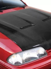 1987-1993 Ford Mustang Carbon Creations Heat Extractor Hood - 1 Piece                                     - 113114 - Image 2