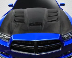 2011-2014 Dodge Charger Carbon Creations DriTech Viper Look Hood - 1 Piece