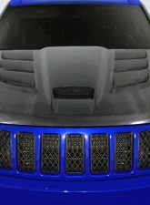 2005-2010 Jeep Grand Cherokee Carbon Creations DriTech Viper Look Hood - 1 Piece                                     - 113117 - Image 14