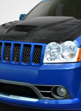 2005-2010 Jeep Grand Cherokee Carbon Creations DriTech Viper Look Hood - 1 Piece                                     - 113117 - Image 2