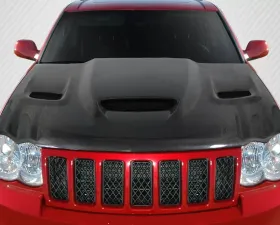 2005-2010 Jeep Grand Cherokee Carbon Creations DriTech Hellcat look Hood - 1 Piece
