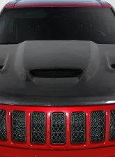 2005-2010 Jeep Grand Cherokee Carbon Creations DriTech Hellcat look Hood - 1 Piece                                     - 113118 - Image 6
