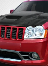 2005-2010 Jeep Grand Cherokee Carbon Creations DriTech Hellcat look Hood - 1 Piece                                     - 113118 - Image 2